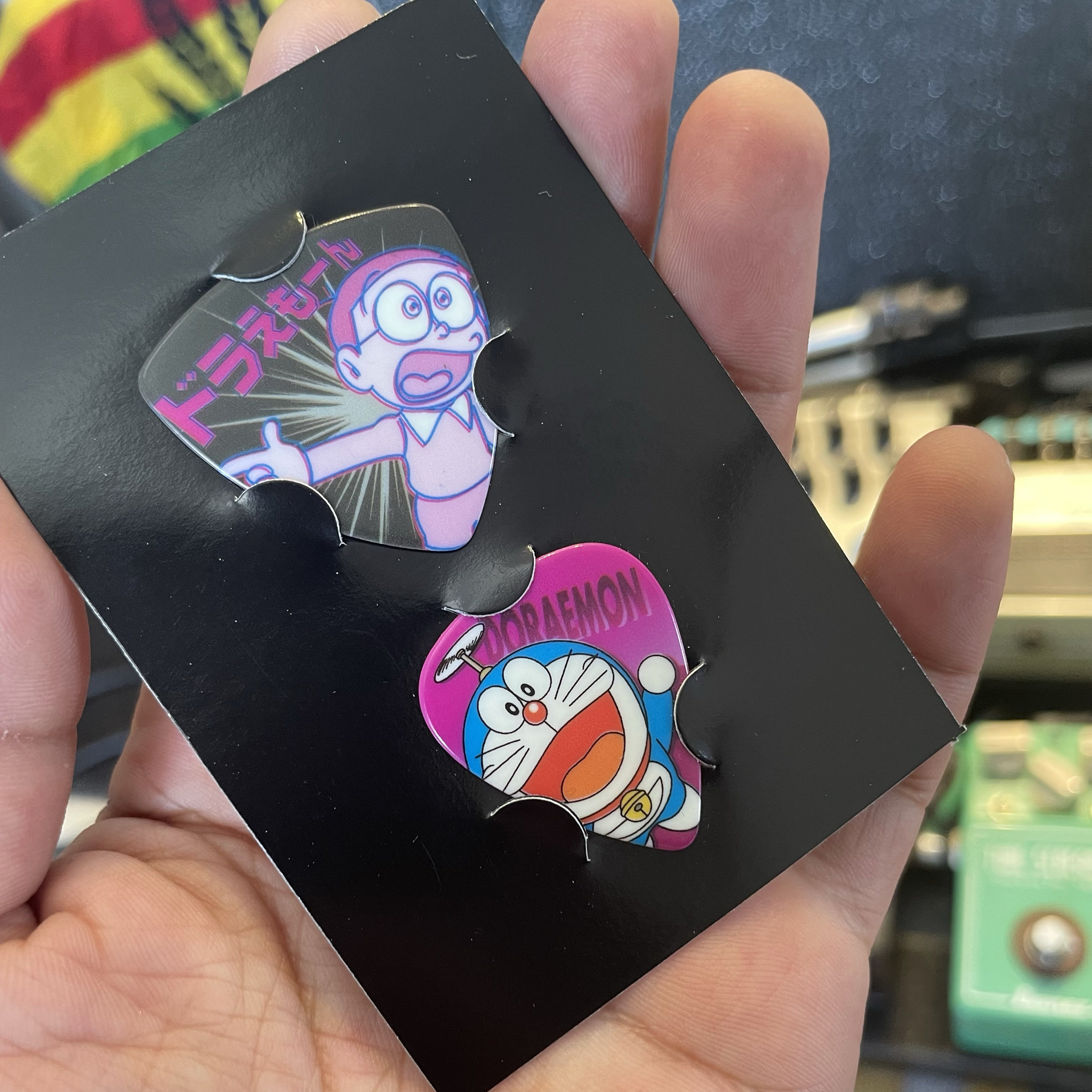 绝版日产ESP x 机器猫 限量吉他拨片  叮当vs 康夫