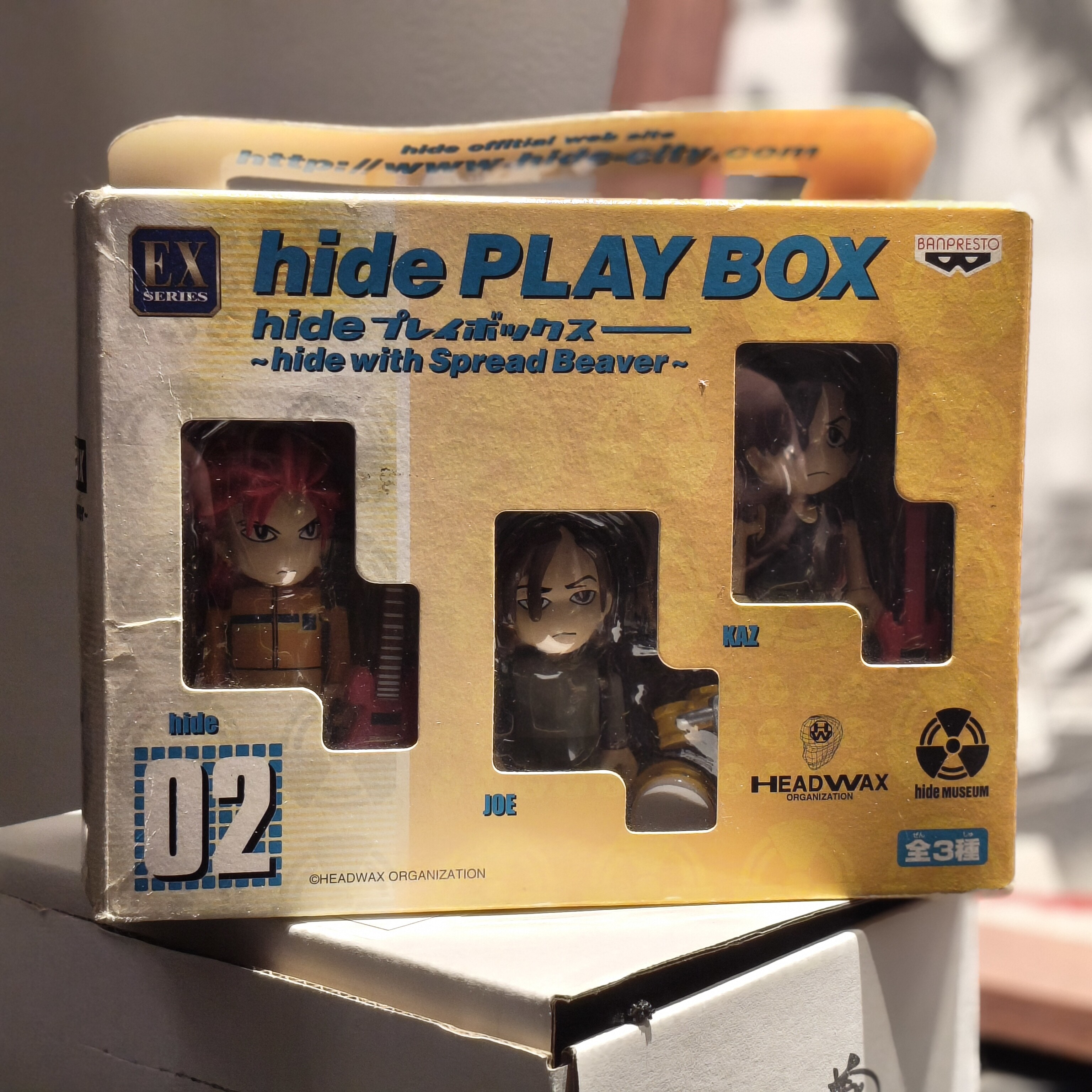 现货绝版 日版hide 乐队playbox 公仔玩偶隐藏套装