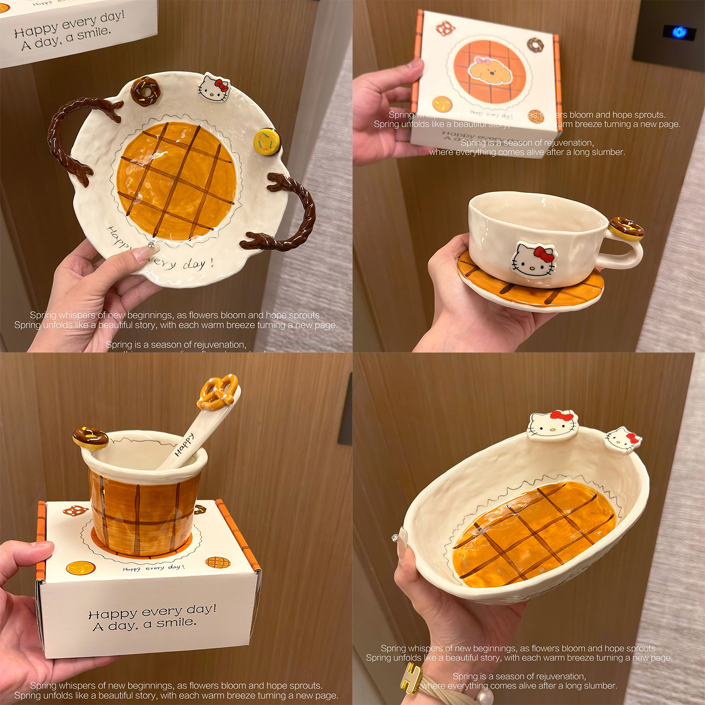卡通立体釉下彩餐具礼物装