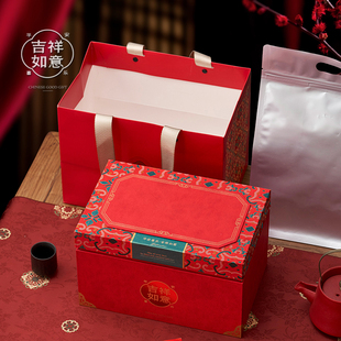 新款春节散茶礼盒普洱茶老白茶通用白牡丹中式茶叶包装盒空盒定制