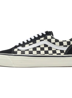 Vans Premium Old Skool高阶米白棋盘格复古休闲板鞋VN000E9MBPS