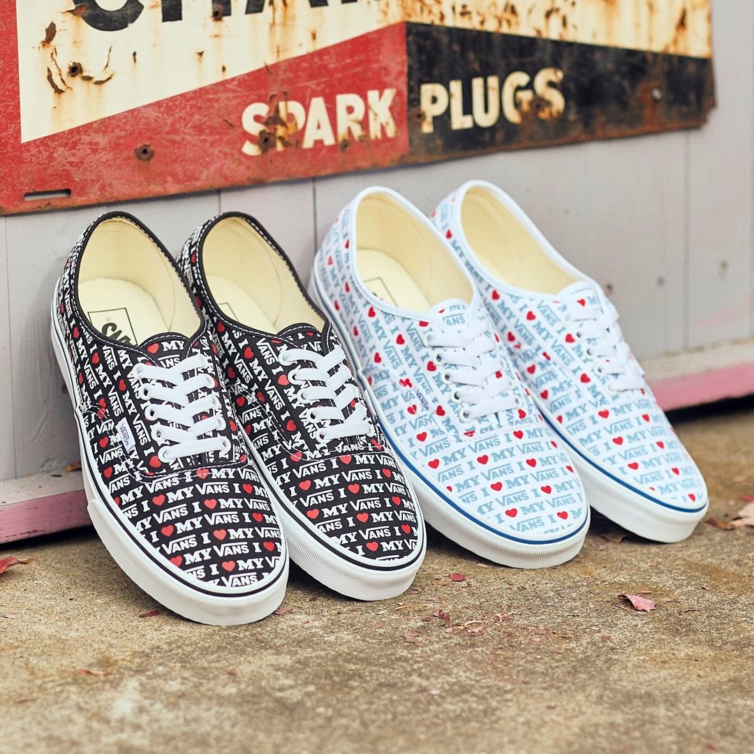 Vans Authentic满印I Love My Vans时尚情侣男女鞋帆布鞋休闲板鞋