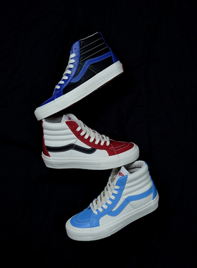 Vans Sk8-Hi Reissue VLT皇家蓝芝加哥红高帮休闲板鞋VN0A4BVHXHU