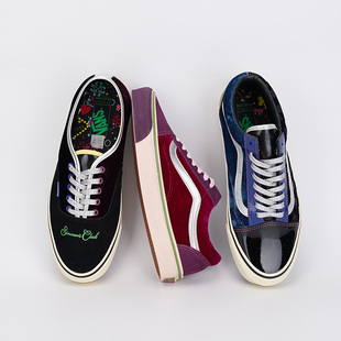 Feature x Vans Vault联名高端板鞋天鹅绒男鞋漆皮低帮休闲鞋冬季