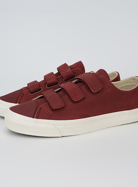 Vans Vault OG Style23 V LX红色荔枝皮休闲鞋魔术贴男鞋复古板鞋