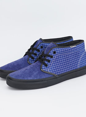 Starcow x Vans Vault Chukka联名蓝色麂皮帆布鞋男鞋中帮板鞋夏