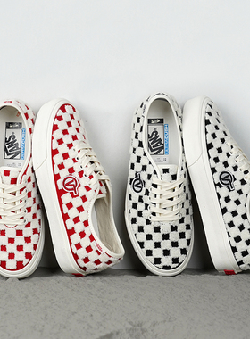 Vans Vault Authentic VLT雪尼尔棋盘格帆布鞋厚底板鞋休闲鞋男鞋