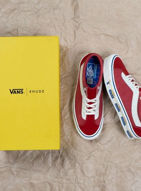 Rhude x Vans Bold Ni红色加州车牌高街联名休闲板鞋VN0A3WLPTHE