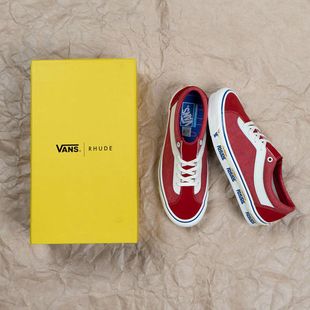 Bold Rhude Vans Ni红色加州车牌高街联名休闲板鞋 VN0A3WLPTHE