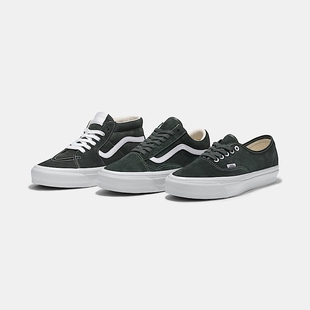 SKool墨绿猪麂皮男女鞋 Old 板鞋 低帮休闲鞋 Mid Vans Sk8 Premium