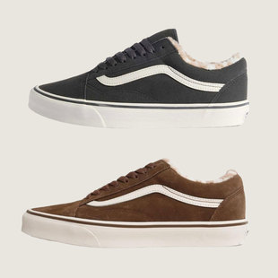 复古板鞋 Vans 休闲鞋 Skool简约纯色麂皮加绒保暖秋冬通勤男鞋 Old