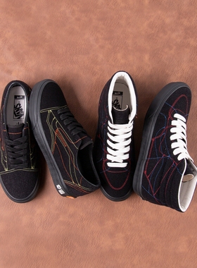 Taka Hayashi x Vans黑色豹纹迷彩DIY魔术贴联名板鞋VN0A4UX52NQ