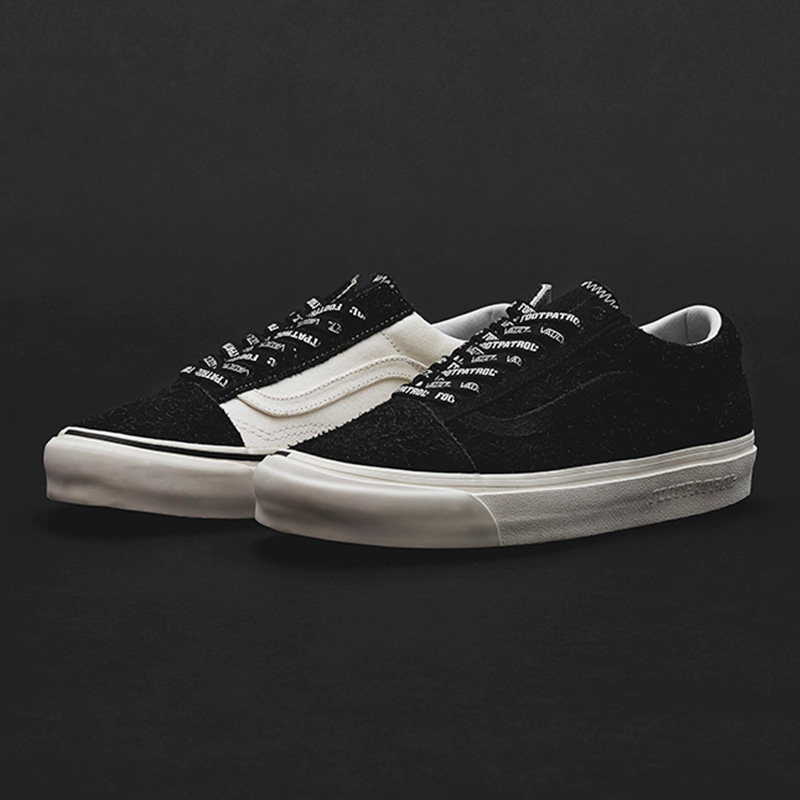 Footpatrol x Vans Vault OG Old Skool范斯联名男鞋黑色麂皮板鞋