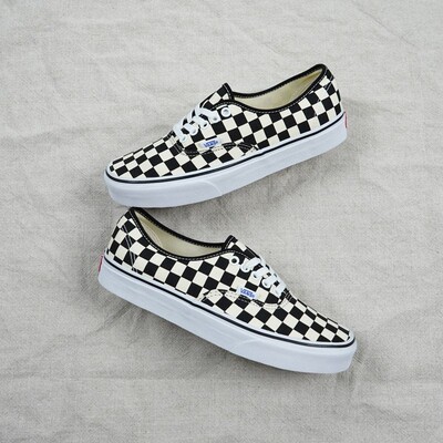 Vans Authentic Cortis同款黑白棋盘格百搭经典休闲鞋帆布鞋板鞋