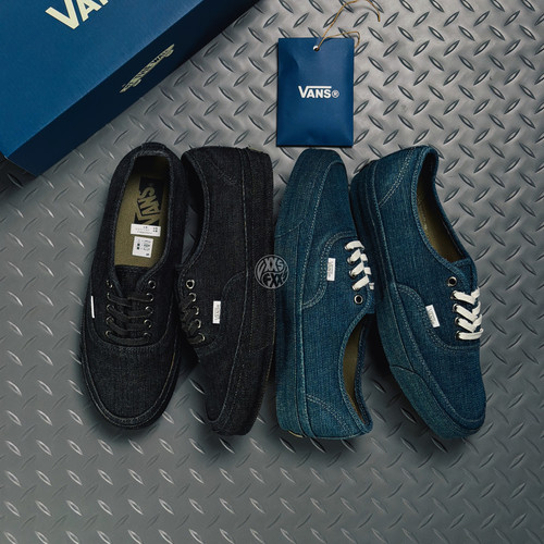 Vans Premium Authentic 44蓝染丹宁牛仔男女低帮休闲鞋复古板鞋