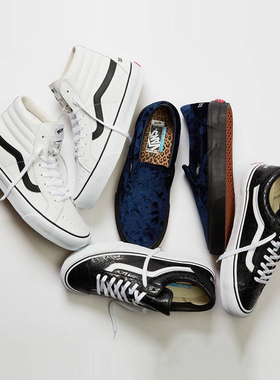 Noon Goons x Vans联名压印纹路丝绒刺绣奢华质感休闲板鞋男女鞋