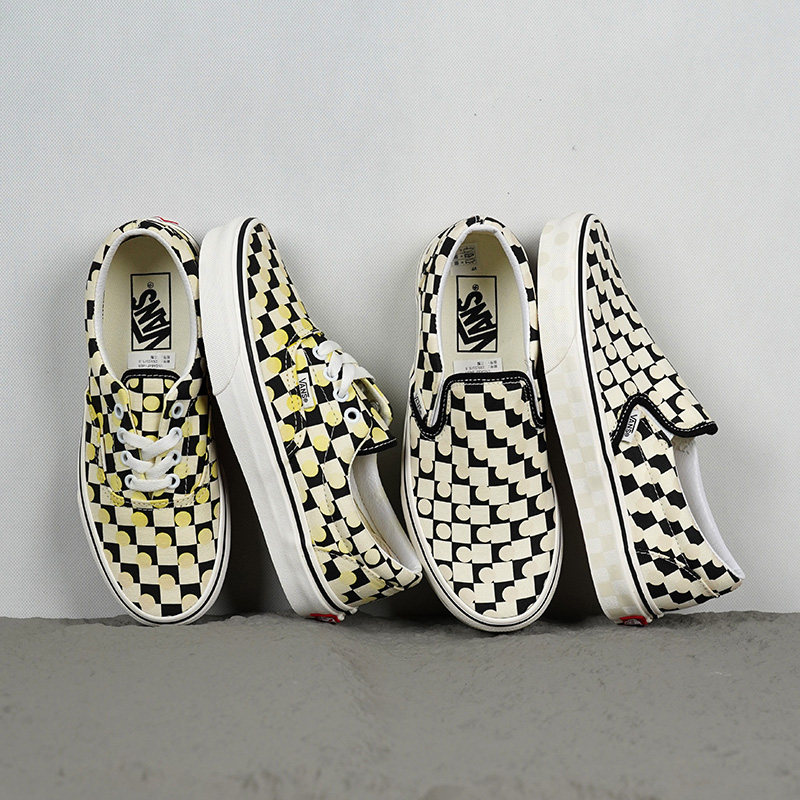 Vans Slip-On/Era UV INK黑白棋盘格帆布鞋变色感光波点男女鞋夏