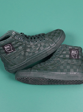 Brain Dead x Vans Sk8-Hi Reissue LX联名高帮鞋棋盘格绿色限量