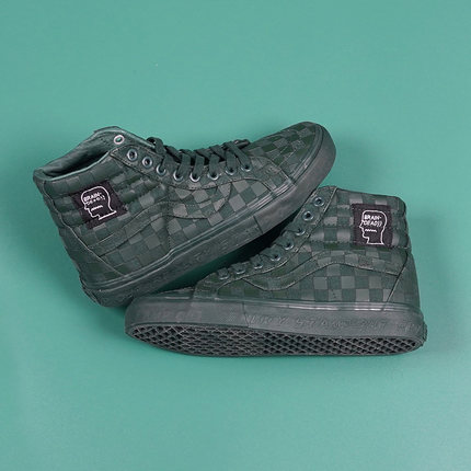 Brain Dead x Vans Sk8-Hi Reissue LX联名高帮鞋棋盘格绿色限量
