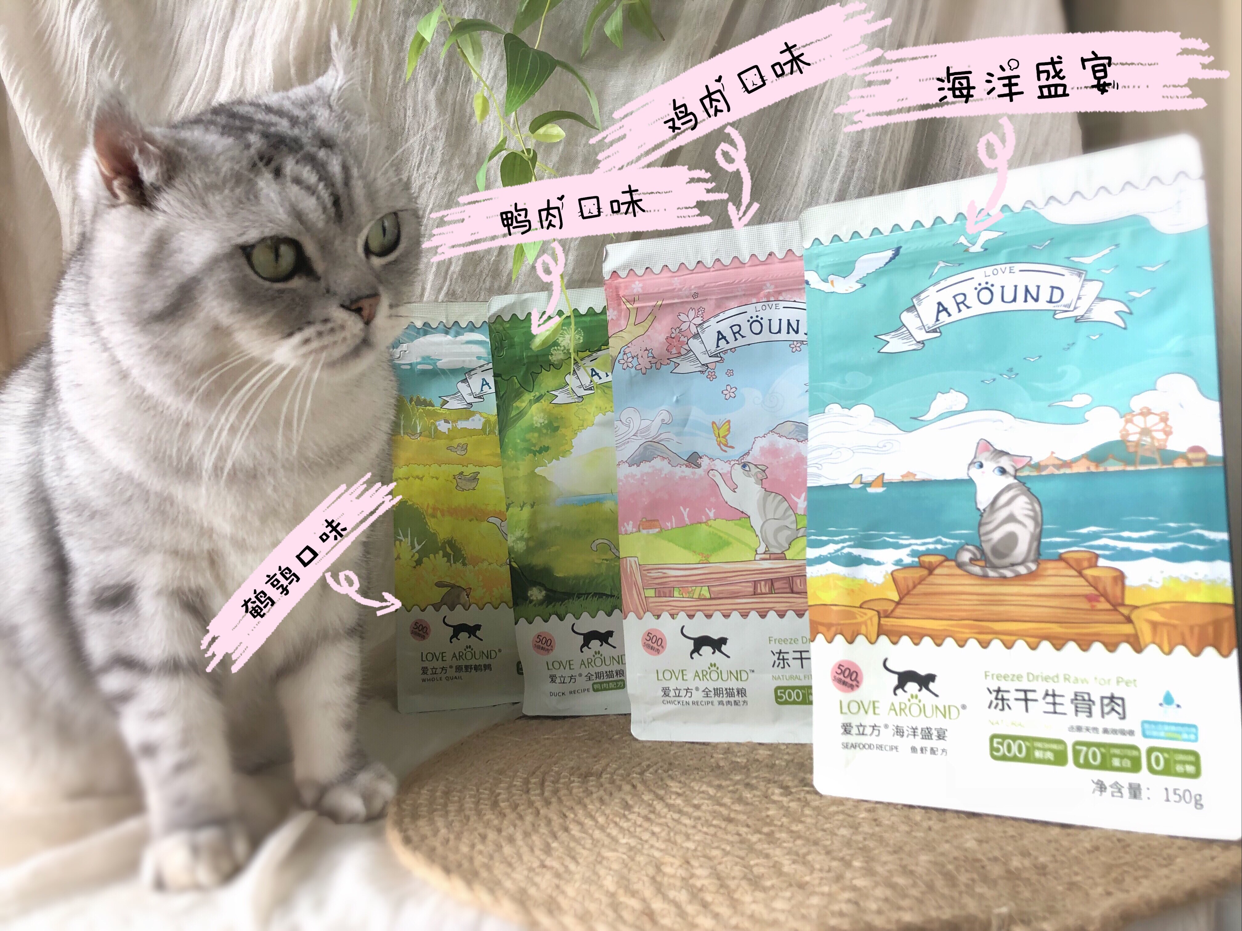 想要变成猫 爱立方冻干猫粮生骨肉猫咪增肥发腮鸡胸肉主食零食