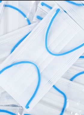 一次性口罩白色女时尚黑色耳带绳学生男夏季薄款三层防护独立包装