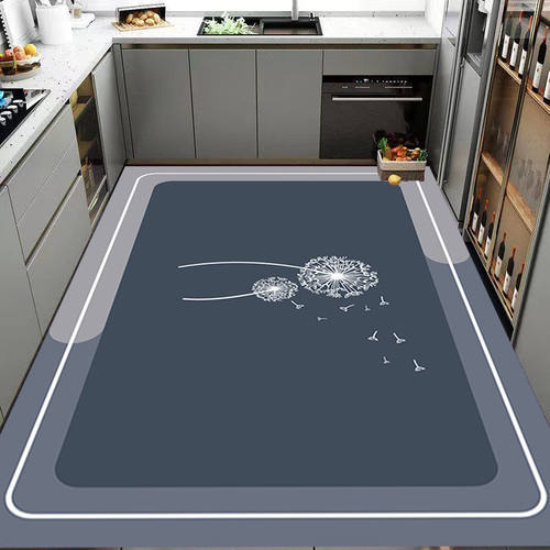 厨房专用地垫2025新款升级硅胶防滑底地毯满铺吸水吸油耐脏脚垫子