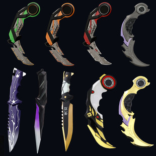 瓦罗兰特无畏契约神罚小刀显卡爪刀 掠夺爪刀紫金狂潮爪刀未开刃