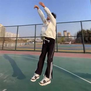 运动裤 三条杠条纹拼接篮球裤 子 男春秋新款 传奇商行legend休闲卫裤
