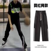 痞帅学生卫裤 潮牌三条杠条纹运动裤 休闲裤 传奇商行legend春秋新款