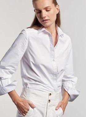 br**hu wa**er 阔型 随意 摩登 清新 淡蓝色衬衫 百 搭 经 DIAN