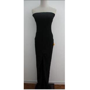 LON 高端设计师款 简约优雅 裙 性感开衩抹胸半长裙洋装