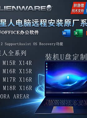 适用于戴尔外星人原厂系统WIN10/WIN11系统远程安装服务U盘定制