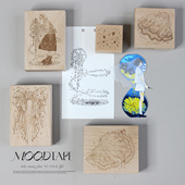 moodtape星星头纱蝴蝶结纱原创手帐树脂印章可爱手帐素材mood装 饰