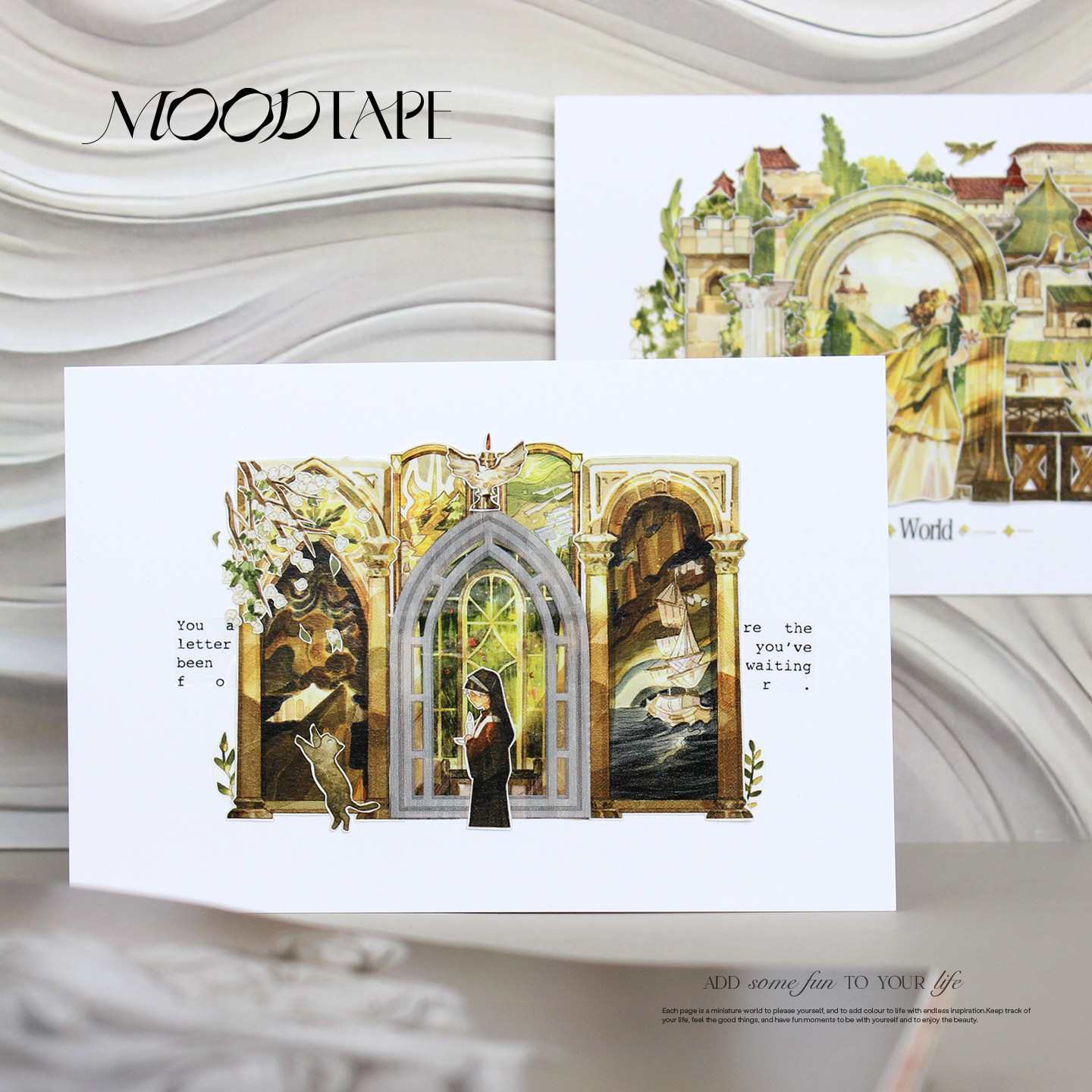 moodtape.欧洲见闻录原创复古拼贴手帐胶带咕卡贴纸mood文具