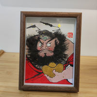 Hand-painted Zhong Kui portrait, 100% pure hand-painted cinnabar for protecting the house, attracting good fortune and wealth, catching ghosts and repelling villains, table arrangement thumbnail 8
