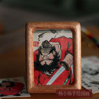 High-end solid wood house-protecting and housewarming decoration with pure hand-painted Zhong Kui in cinnabar, workstation and office desk for wealth attraction and child protection thumbnail 4