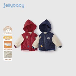 [抗菌远红外]男童棒球服秋冬儿童加绒夹棉男宝宝帅气上衣小童外套