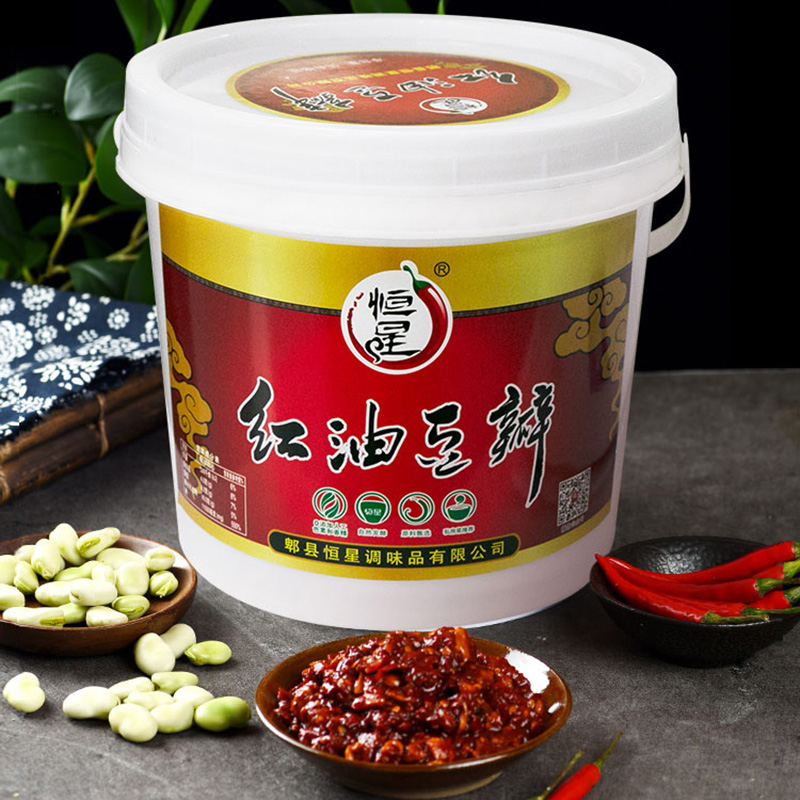 恒星牌红油豆瓣3kg桶装商用批发