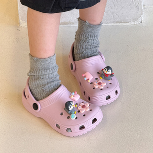 亲子凉鞋 2025夏季 透气软底防滑沙滩鞋 新款 儿童可爱卡通休闲洞洞鞋
