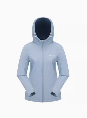 探路者徒步外套女春夏新款防水防风上衣户外连帽长袖TAEEAL82264