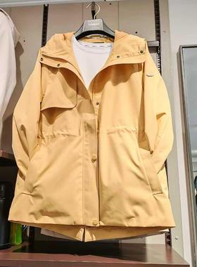 探路者风衣女2025春夏新户外防风防泼水连帽休闲外套TAYYAN82507