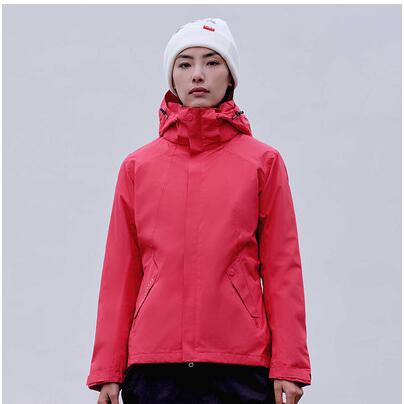 探路者冲锋衣女 秋冬款户外绒可拆卸两件套防风保暖外套TAWI92032