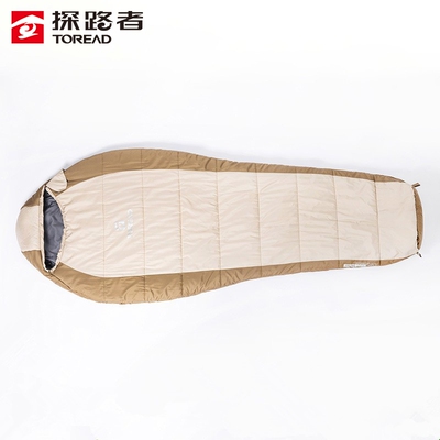 探路者棉睡袋春秋款户外露营保暖便携柔软舒适男女通款TECK80179
