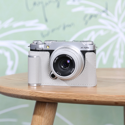 富士XM5保护套手柄相机包底座配件真皮套壳