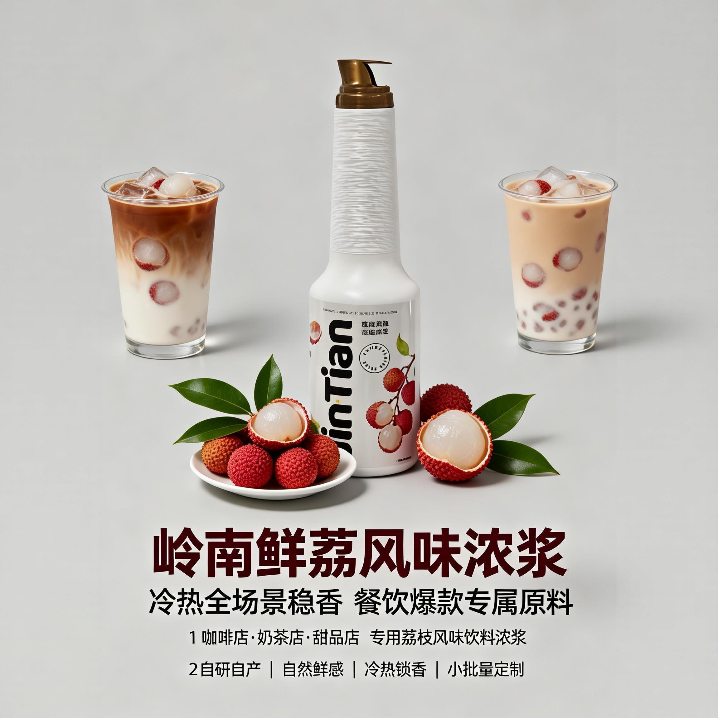 香美仑正品荔枝风味糖浆调酒气泡水咖啡拿铁冰酿奶茶店专用原料