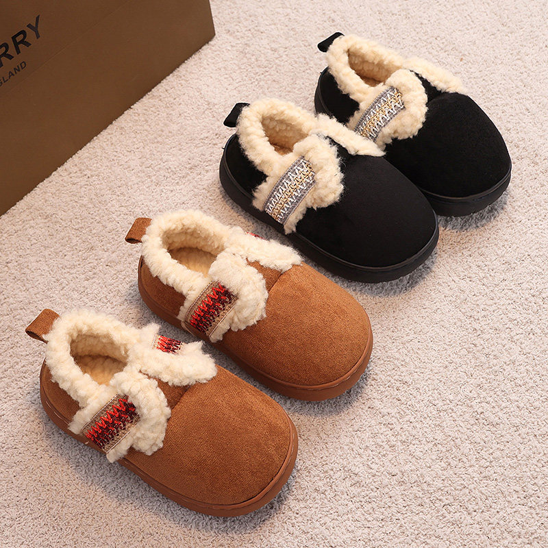 儿童棉鞋冬季女中大童韩版保暖羊羔毛户外加绒复古韩版时尚豆豆鞋,童鞋/婴儿鞋/亲子鞋,棉鞋,淘宝优惠券,粉丝福利购,淘宝优惠卷