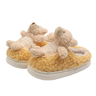 儿童棉拖鞋冬季1-3岁2冬季男宝宝室内防滑家居鞋女小童保暖地板拖