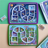 Fred创意趣味设计师款 出口版 儿童多格餐盘加厚防摔多色分格餐盘