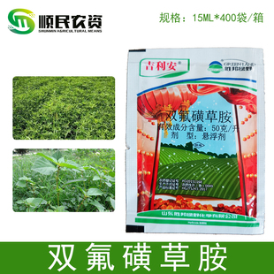 吉利安50克/升双氟磺草胺冬小麦田一年生阔叶杂草荠菜繁缕除草剂1