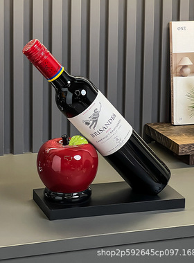 平安喜乐轻奢高档红酒架酒柜装饰品摆件现代客厅电视柜家居工艺品